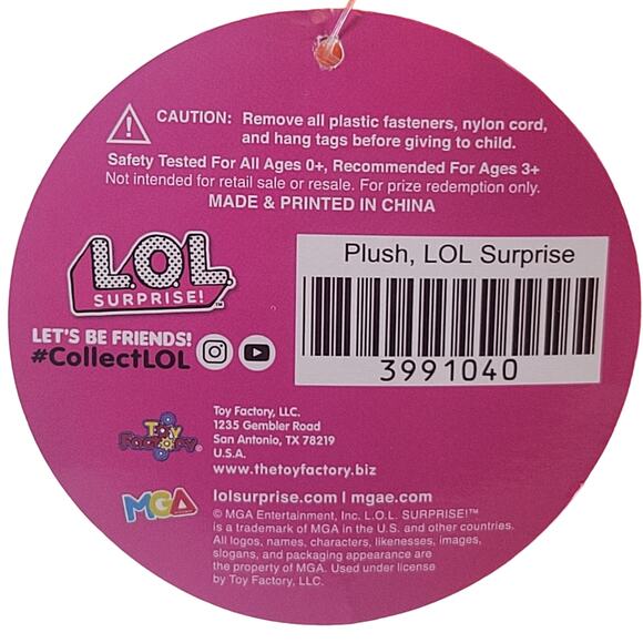 LOL Surprise Plush Doll Orange Fashion 6in w/ Tag Stuffed Animal Toy Factory - Picture 7 of 16